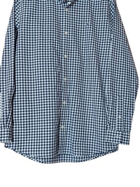 Vineyard Vines Boys' Navy and White Gingham Button-Down Shirt